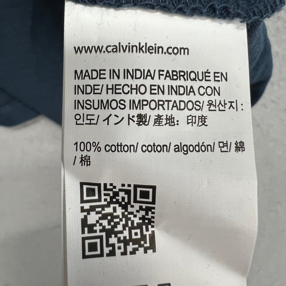 NEW Calvin‎ Klein Men's XL V Neck Short Sleeve T Shirt Dark Blue 100% Cotton - Picture 5 of 8